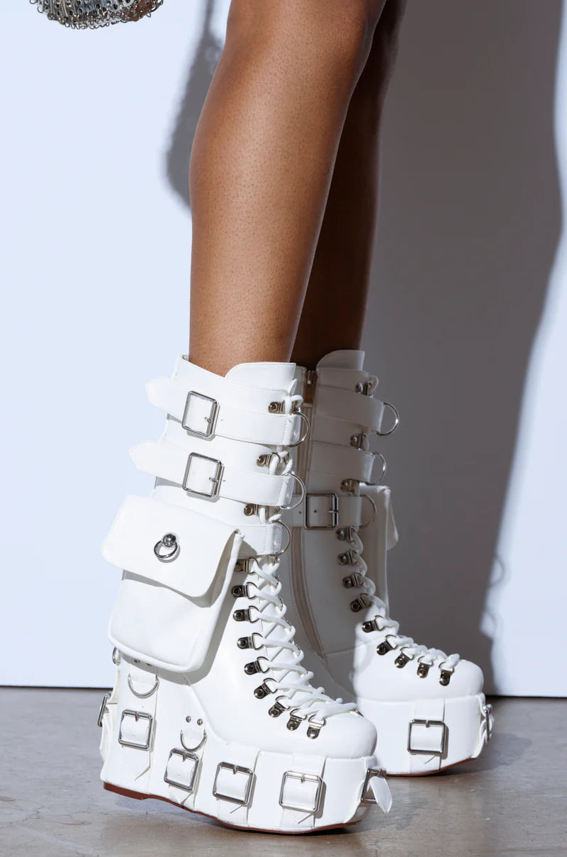 Pouch Wedge Bootie