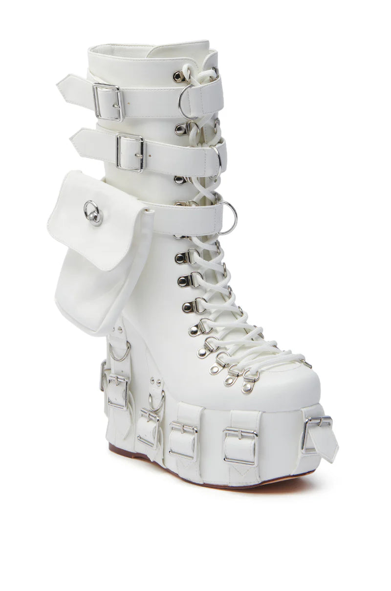 Pouch Wedge Bootie