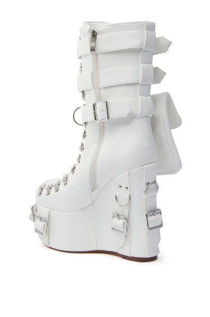 Pouch Wedge Bootie
