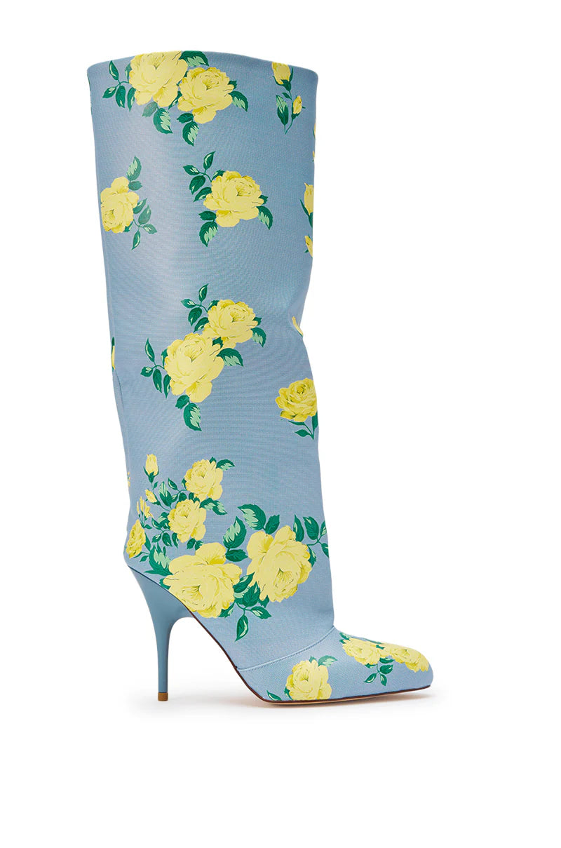 BLUE FLORAL GARLAND BOOT
