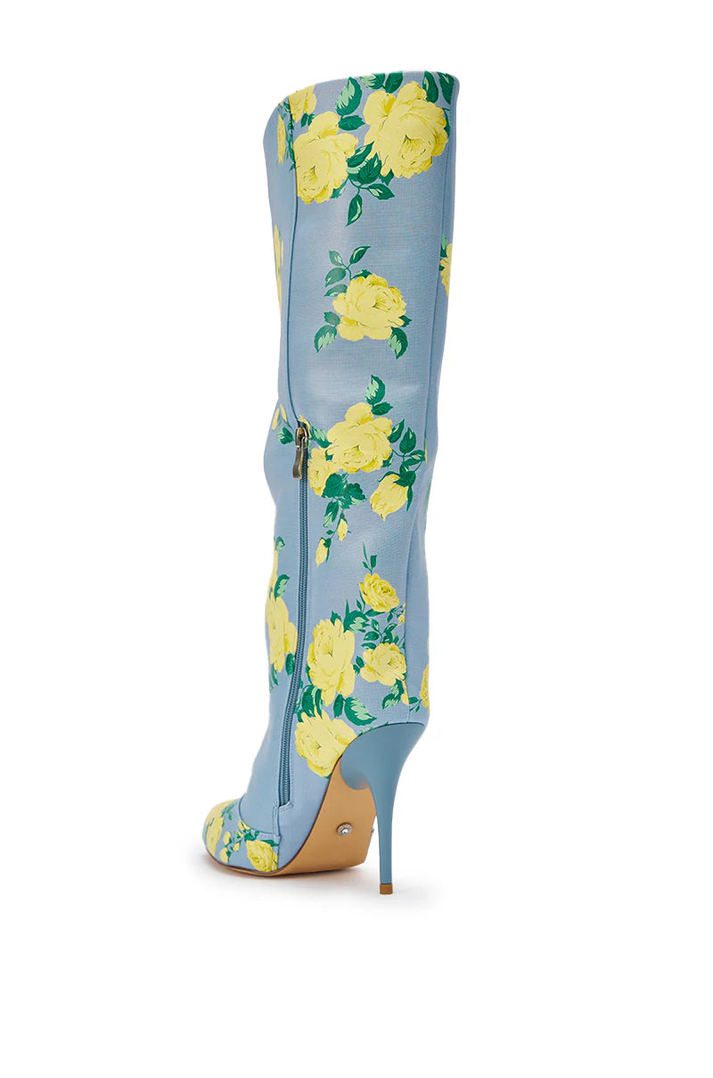 BLUE FLORAL GARLAND BOOT