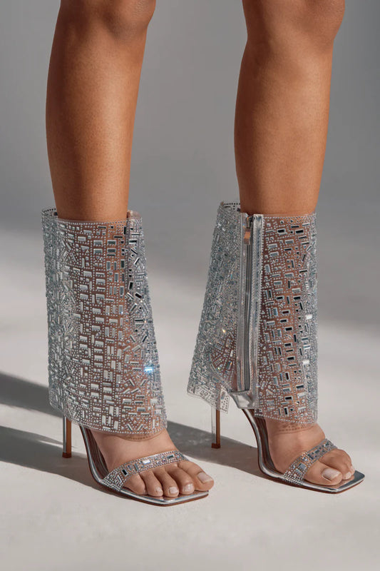 Clear Rhinestone Stiletto Heels
