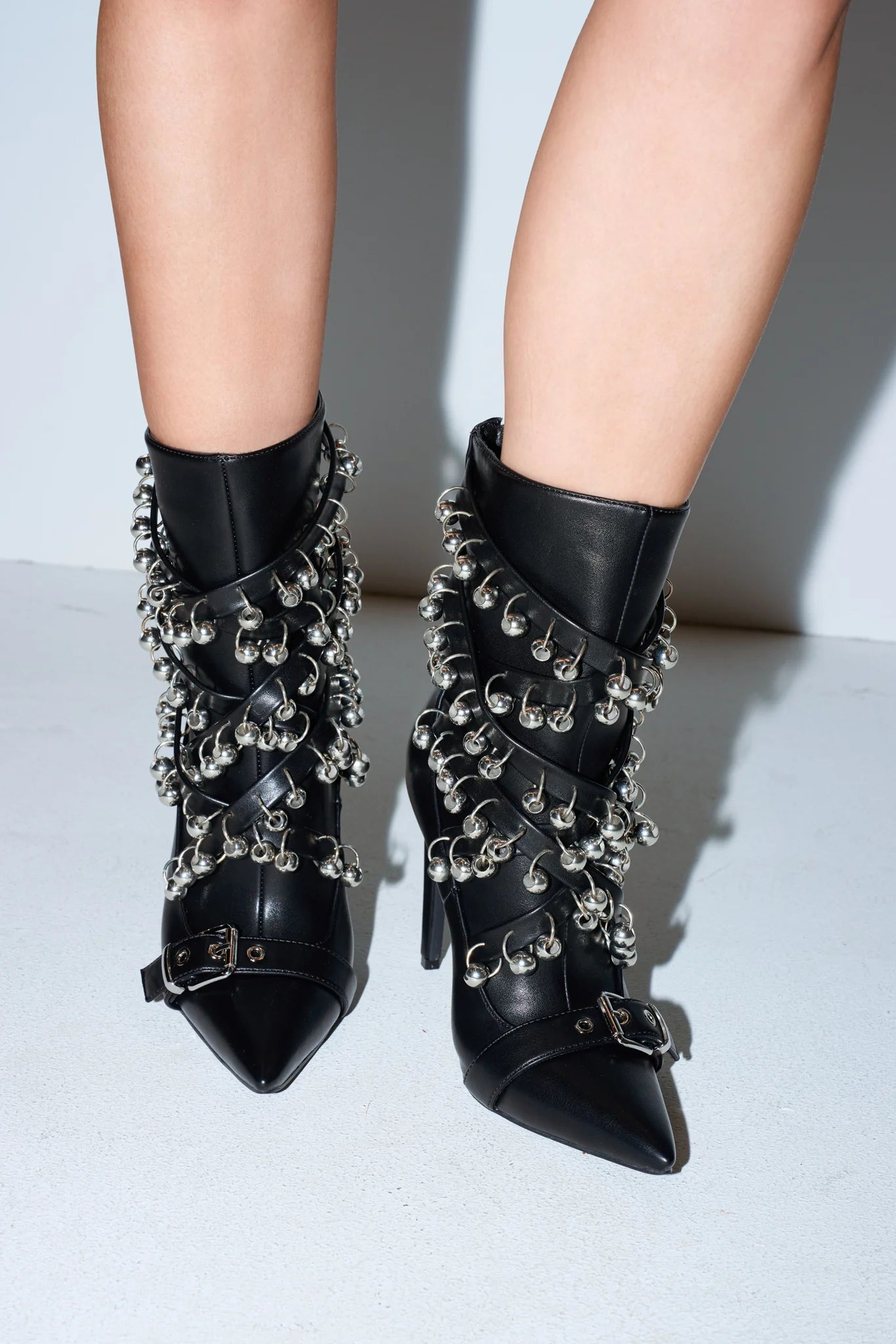 Sparkly Metal Pointy Bootie