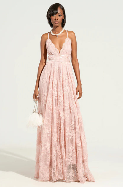 Crochet Lace Maxi Dress
