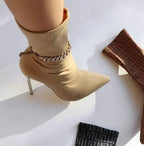 CLEAR SOCK POINTED BOOTIE