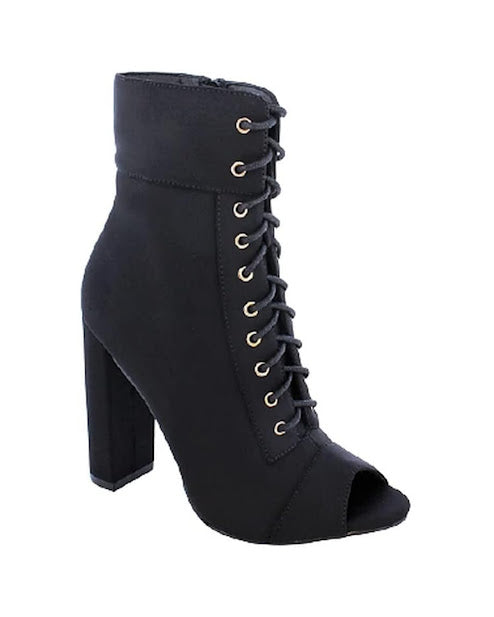 Chunky Peep Toe Booties