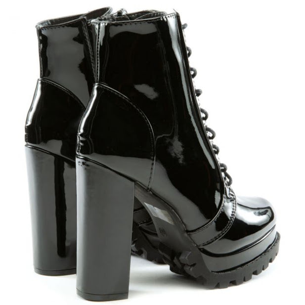 Chunky Platform Patent Booties