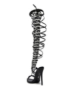 RHINESTONE GLADIATOR HEELS