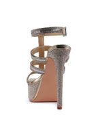 GOLD RHINESTONE STRAPPY HEELS