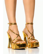 RETRO STRAPPY  PLATFORM  HEELS