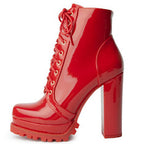 FAUX PATENT PLATFORM BOOTIE