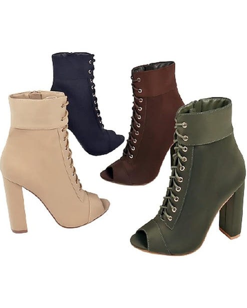 Chunky Peep Toe Booties