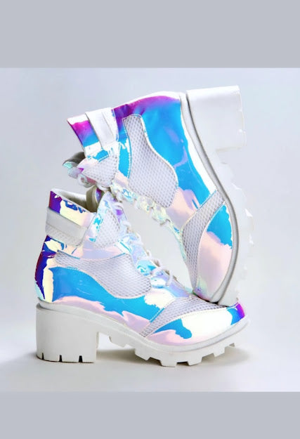 Block Irisdescent Booties