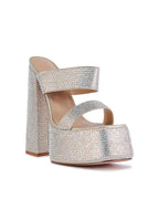 CHUNKY RHINESTONE PLATFORM HEELS