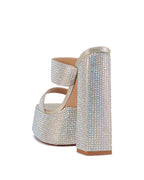 CHUNKY RHINESTONE PLATFORM HEELS