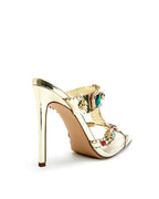 CLEAR GEM POINTED HEELS