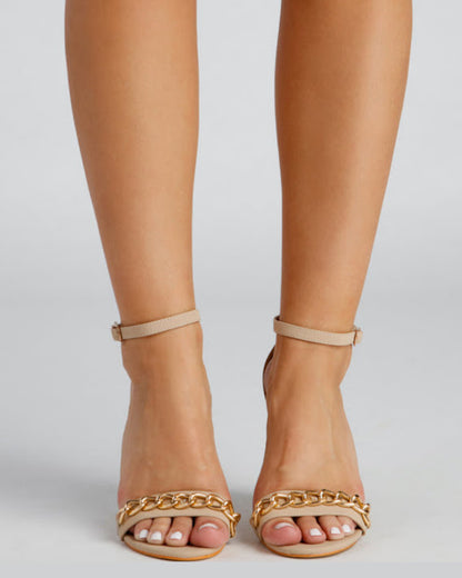 Chain Strap Heels