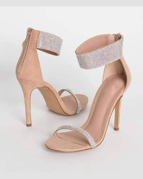 Rhinestones Strap Heels