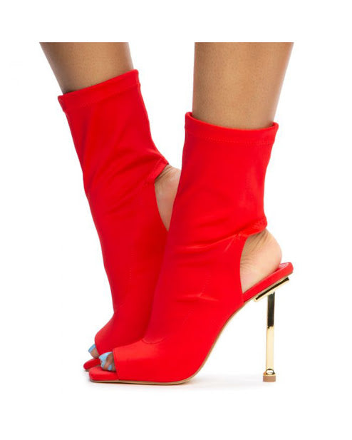 Sock Open Toe Booties