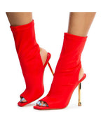Sock Open Toe Booties