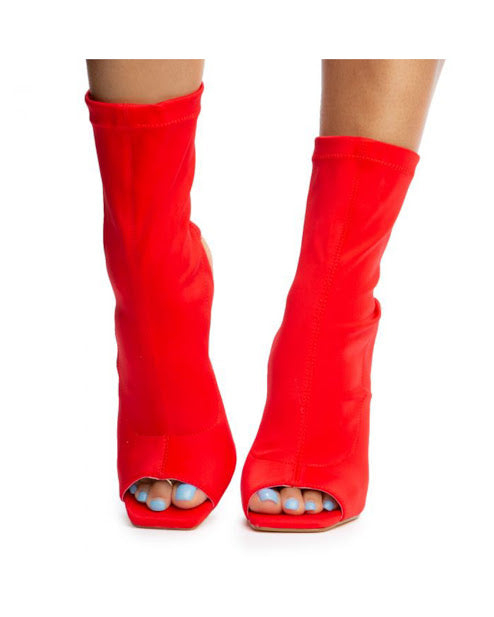 Sock Open Toe Booties