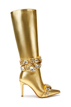 EMBELLISHED KNEE BOOTS