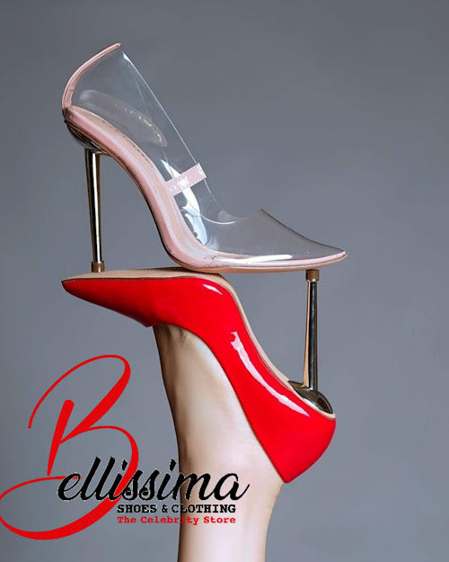 CLEAR STILLETO PUMPS