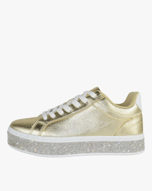 Rhinestone Bling Platform Sneakers