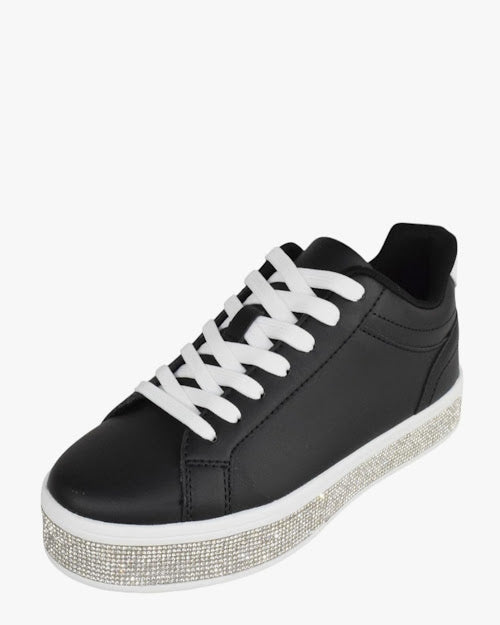 Rhinestone Bling Platform Sneakers