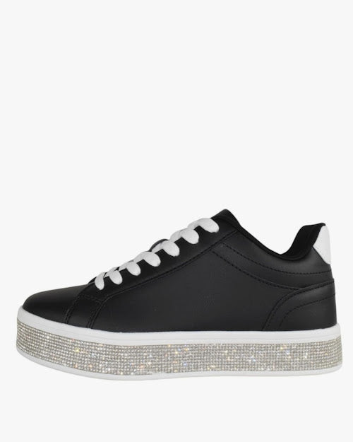 Rhinestone Bling Platform Sneakers