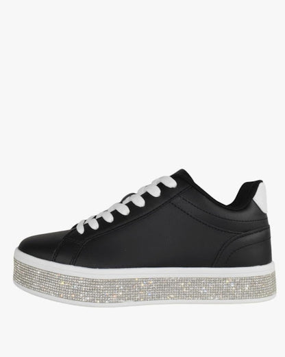 Rhinestone Bling Platform Sneakers