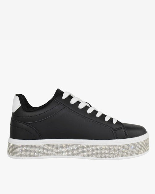 Rhinestone Bling Platform Sneakers