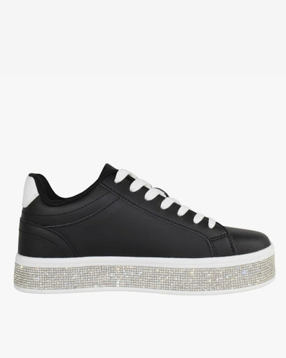 Rhinestone Bling Platform Sneakers