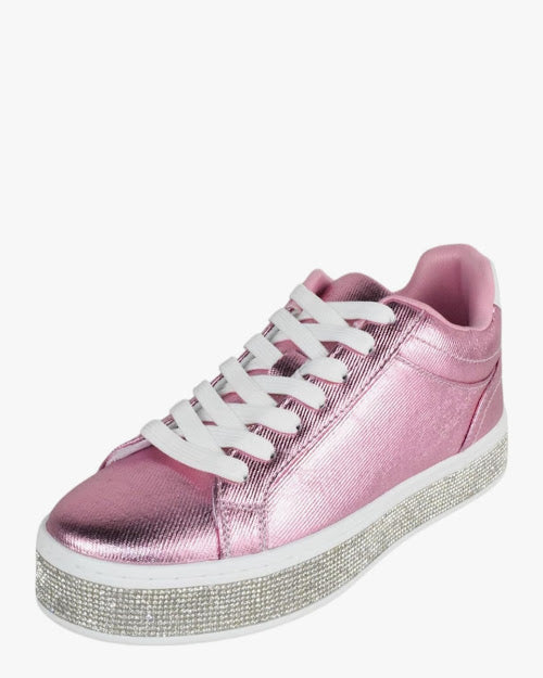 Rhinestone Bling Platform Sneakers