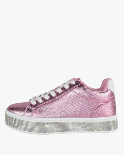 Rhinestone Bling Platform Sneakers