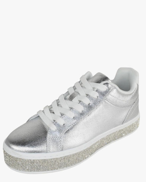 Rhinestone Bling Platform Sneakers