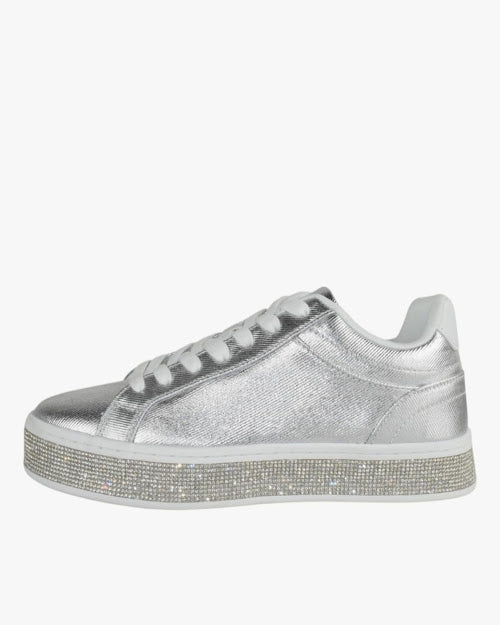 Rhinestone Bling Platform Sneakers