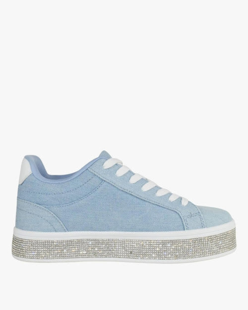 Rhinestone Bling Platform Sneakers