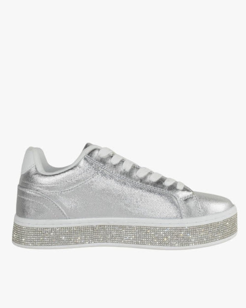 Rhinestone Bling Platform Sneakers