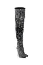 EMBELLISHED STILLETO HIGH BOOTS