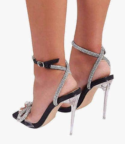 Rhinestone Strap Heels
