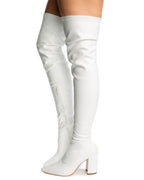 CHUNKY LEATHER KNEE BOOTS
