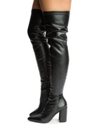 CHUNKY POINTED OVER HIGH BOOTS