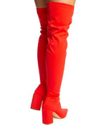 CHUNKY POINTED OVER HIGH BOOTS