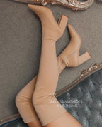 BLOCK SUEDE OVER KNEE BOOTS