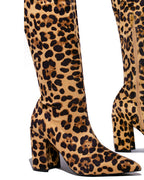 BLOCK SUEDE OVER KNEE BOOTS
