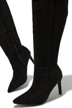 FAUX SUEDE BELOW KNEE BOOTS