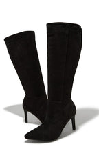 FAUX SUEDE BELOW KNEE BOOTS