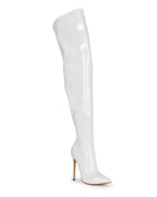Faux Patent Stilleto High Boot