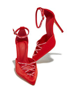 STRAP EMBELLISHED PUMPS